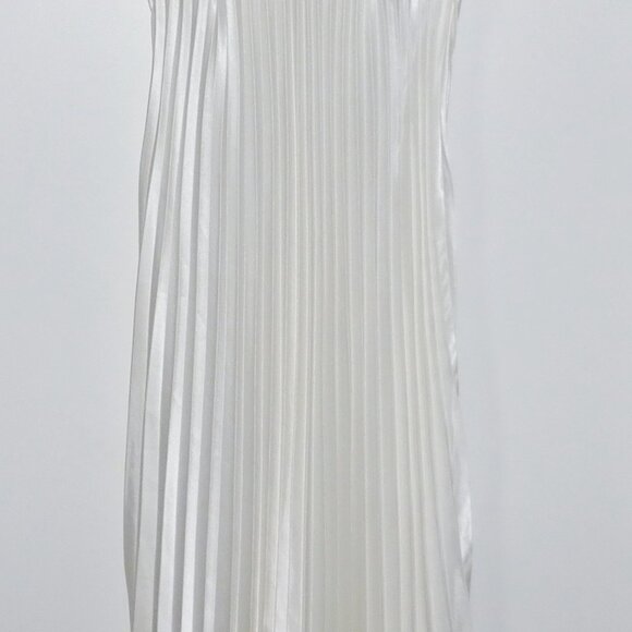 Vintage Embroidered Bridal White Sheer & Pleated Satin Nightgown Peignoir Set M - Picture 5 of 9